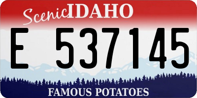 ID license plate E537145