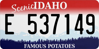 ID license plate E537149