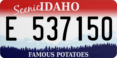 ID license plate E537150
