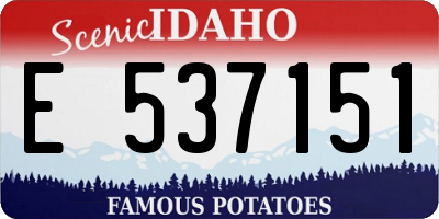 ID license plate E537151