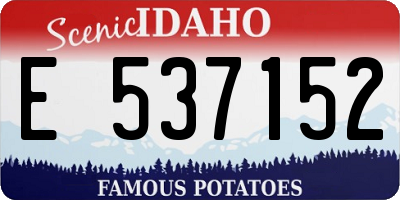 ID license plate E537152