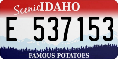 ID license plate E537153