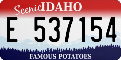 ID license plate E537154