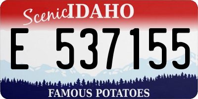 ID license plate E537155