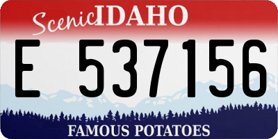 ID license plate E537156