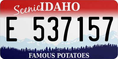 ID license plate E537157