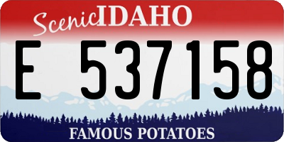 ID license plate E537158