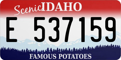 ID license plate E537159