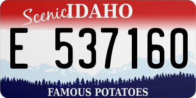 ID license plate E537160