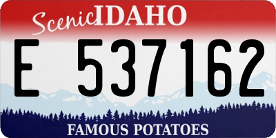 ID license plate E537162