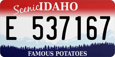ID license plate E537167