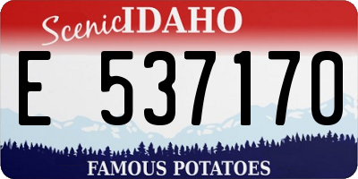 ID license plate E537170
