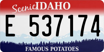 ID license plate E537174