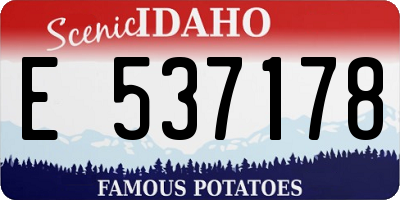 ID license plate E537178