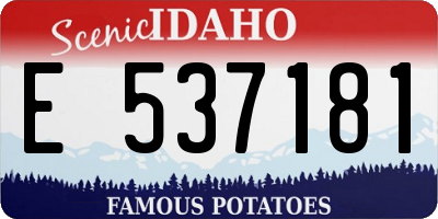 ID license plate E537181