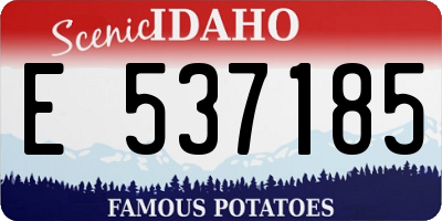 ID license plate E537185