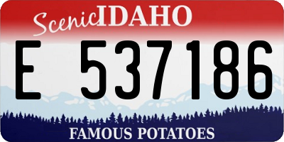 ID license plate E537186