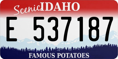 ID license plate E537187