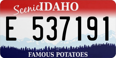 ID license plate E537191