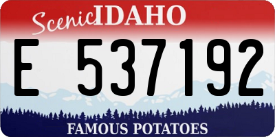ID license plate E537192