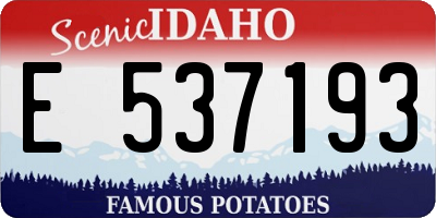 ID license plate E537193