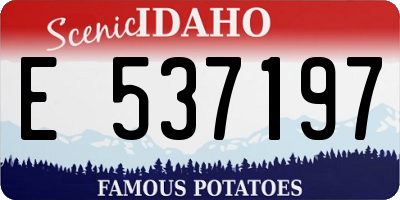 ID license plate E537197