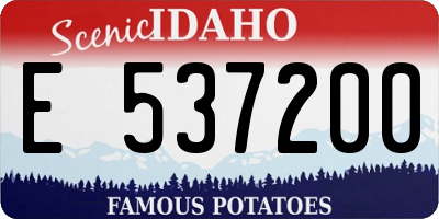 ID license plate E537200