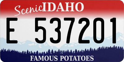 ID license plate E537201