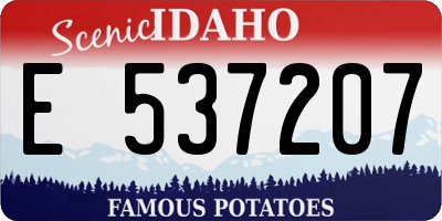 ID license plate E537207