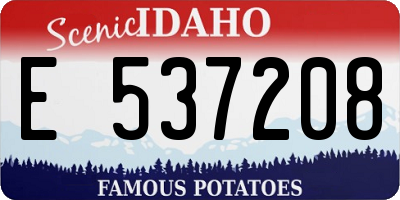 ID license plate E537208