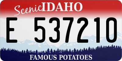 ID license plate E537210