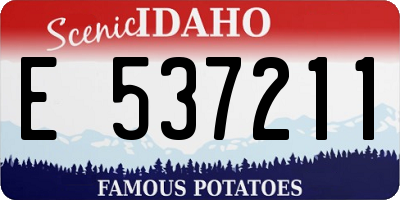 ID license plate E537211