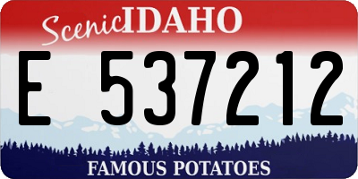 ID license plate E537212