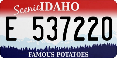 ID license plate E537220