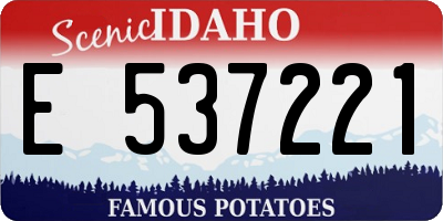ID license plate E537221