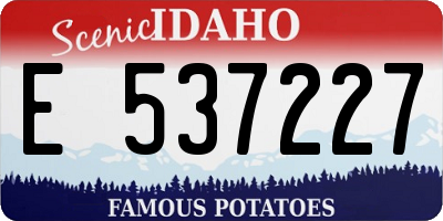 ID license plate E537227