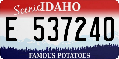 ID license plate E537240