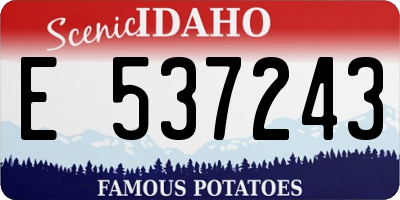 ID license plate E537243
