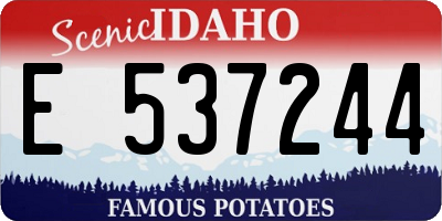 ID license plate E537244