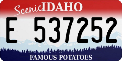ID license plate E537252