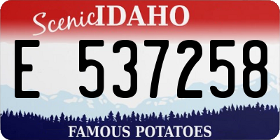 ID license plate E537258