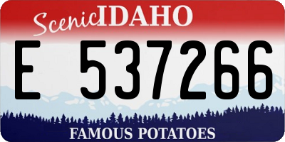 ID license plate E537266