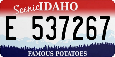 ID license plate E537267