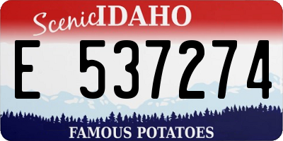 ID license plate E537274