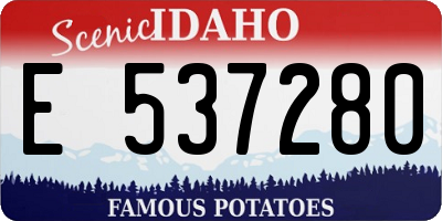 ID license plate E537280