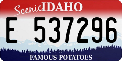 ID license plate E537296