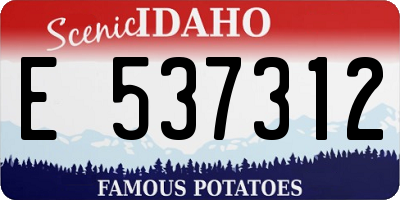 ID license plate E537312
