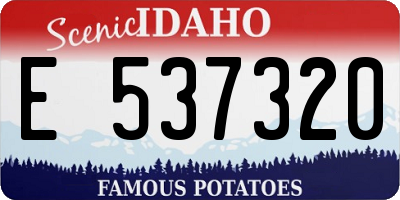 ID license plate E537320