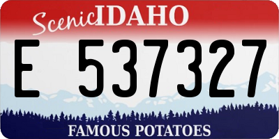 ID license plate E537327