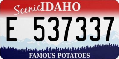 ID license plate E537337